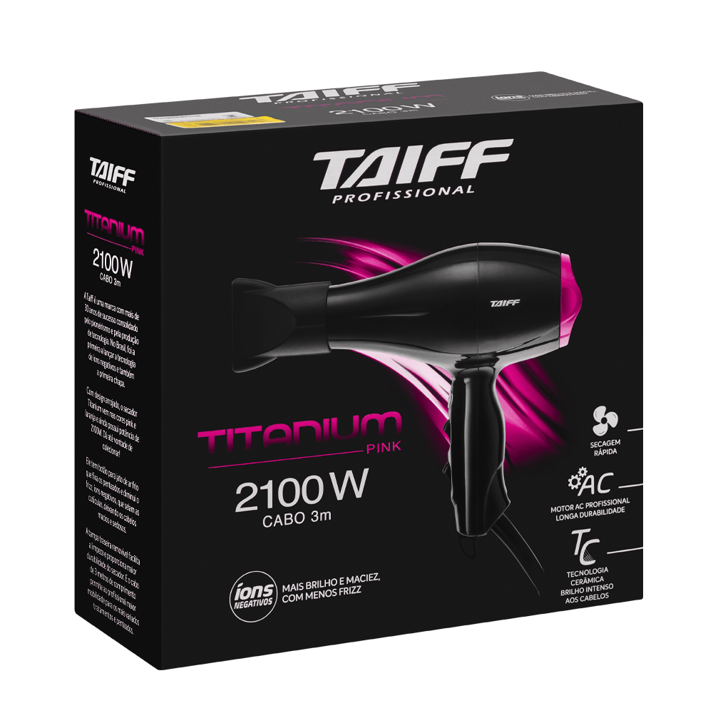 Secador de Cabelo Titanium 2100W Pink - Image 2