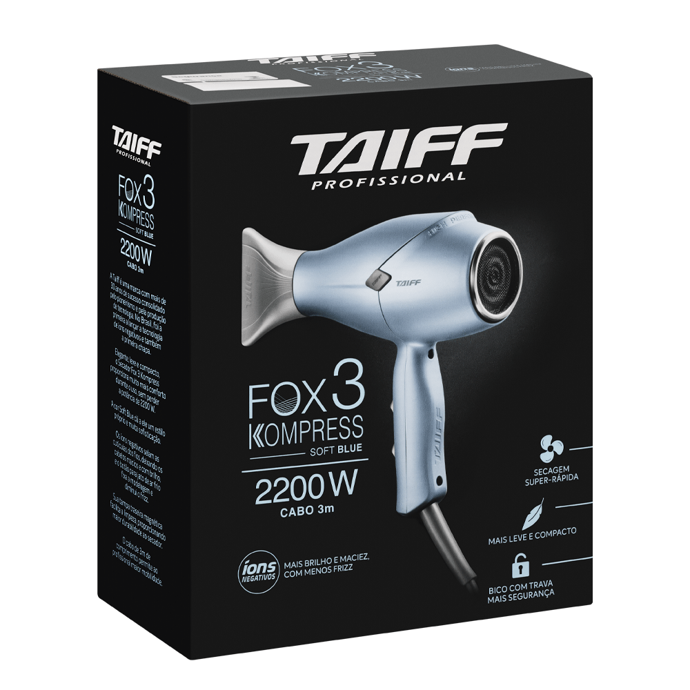 Secador de Cabelo Fox 3 Kompress 2200W Soft Blue - Image 4