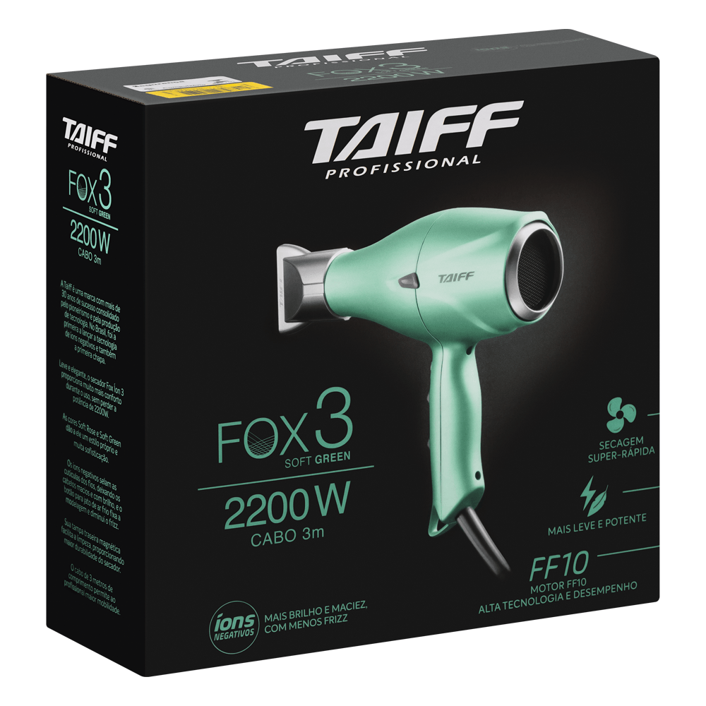 Secador de Cabelo Fox 3 2200W Soft Green - Image 7